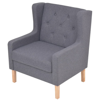 2 pcs grey fabric sofa set