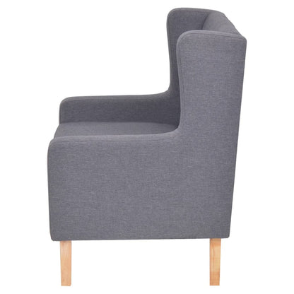 2 pcs grey fabric sofa set