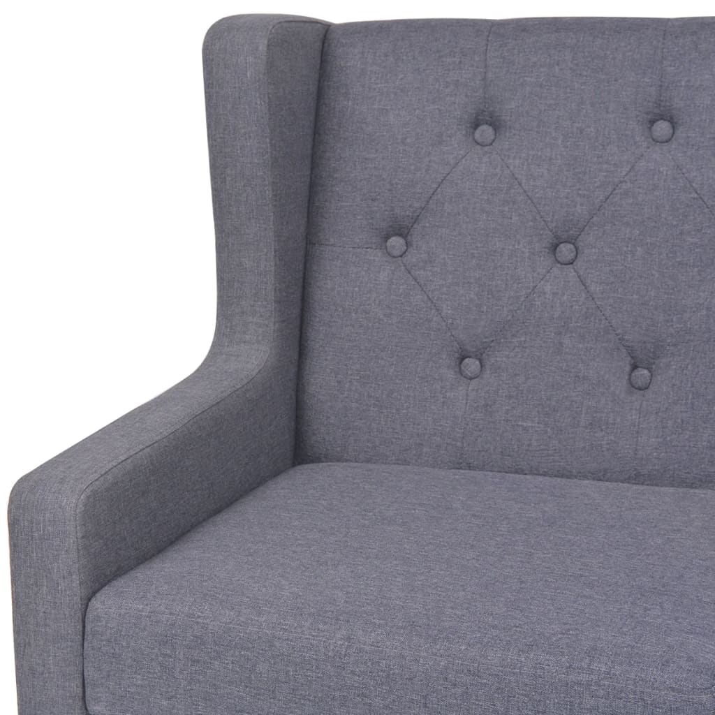 2 pcs grey fabric sofa set