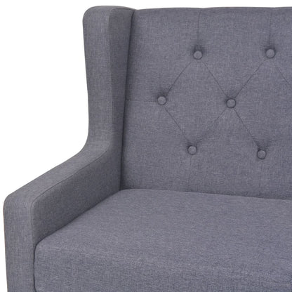 2 pcs grey fabric sofa set