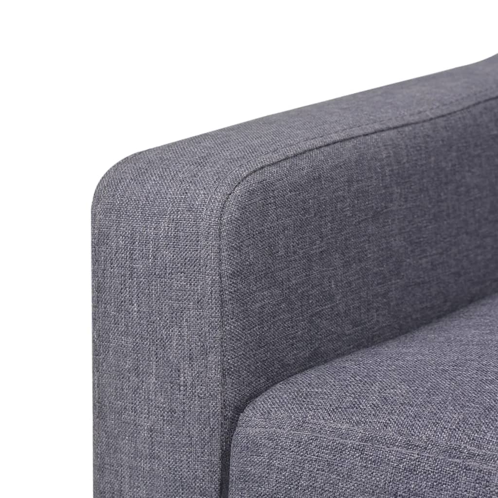2 pcs grey fabric sofa set