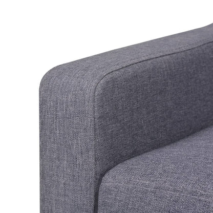 2 pcs grey fabric sofa set