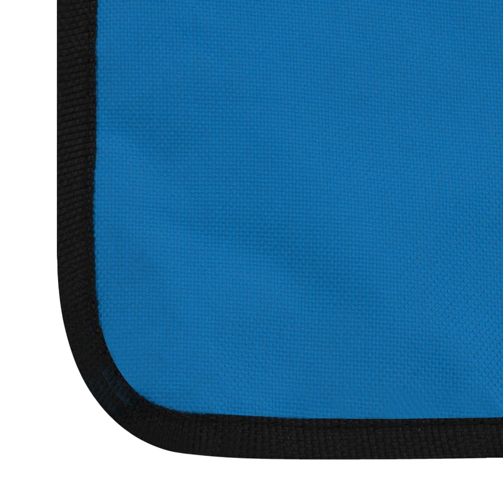 Folding Beach Mattresses 2 pcs Steel and Fabric Blue