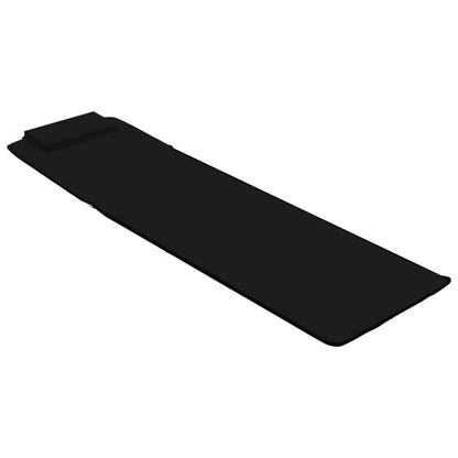 Folding Beach Mattresses 2 pcs Steel and Black Fabric