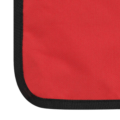 Folding Beach Mattresses 2 pcs Steel and Red Fabric