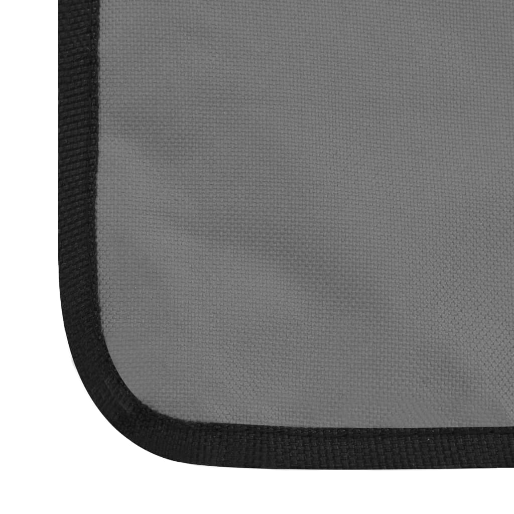 Folding Beach Mattresses 2 pcs Steel and Fabric Grey