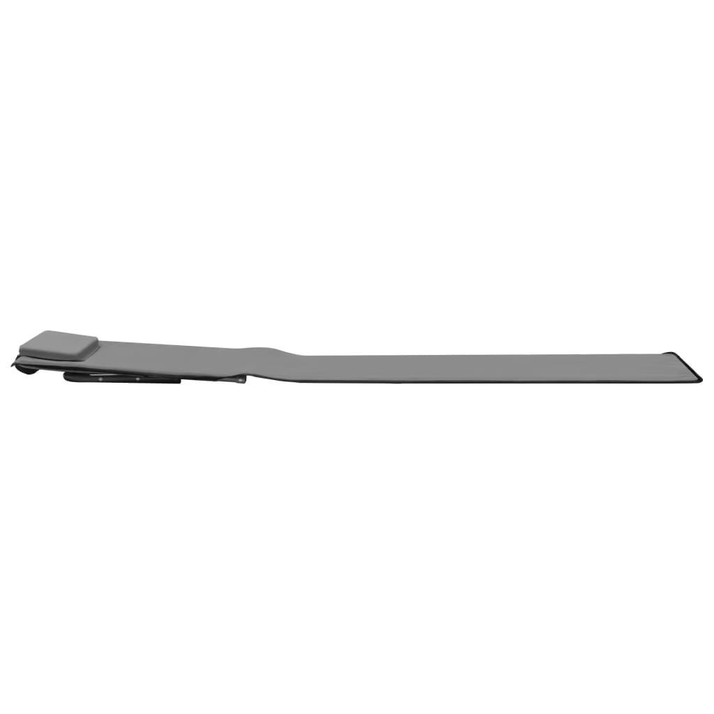 Folding Beach Mattresses 2 pcs Steel and Fabric Grey