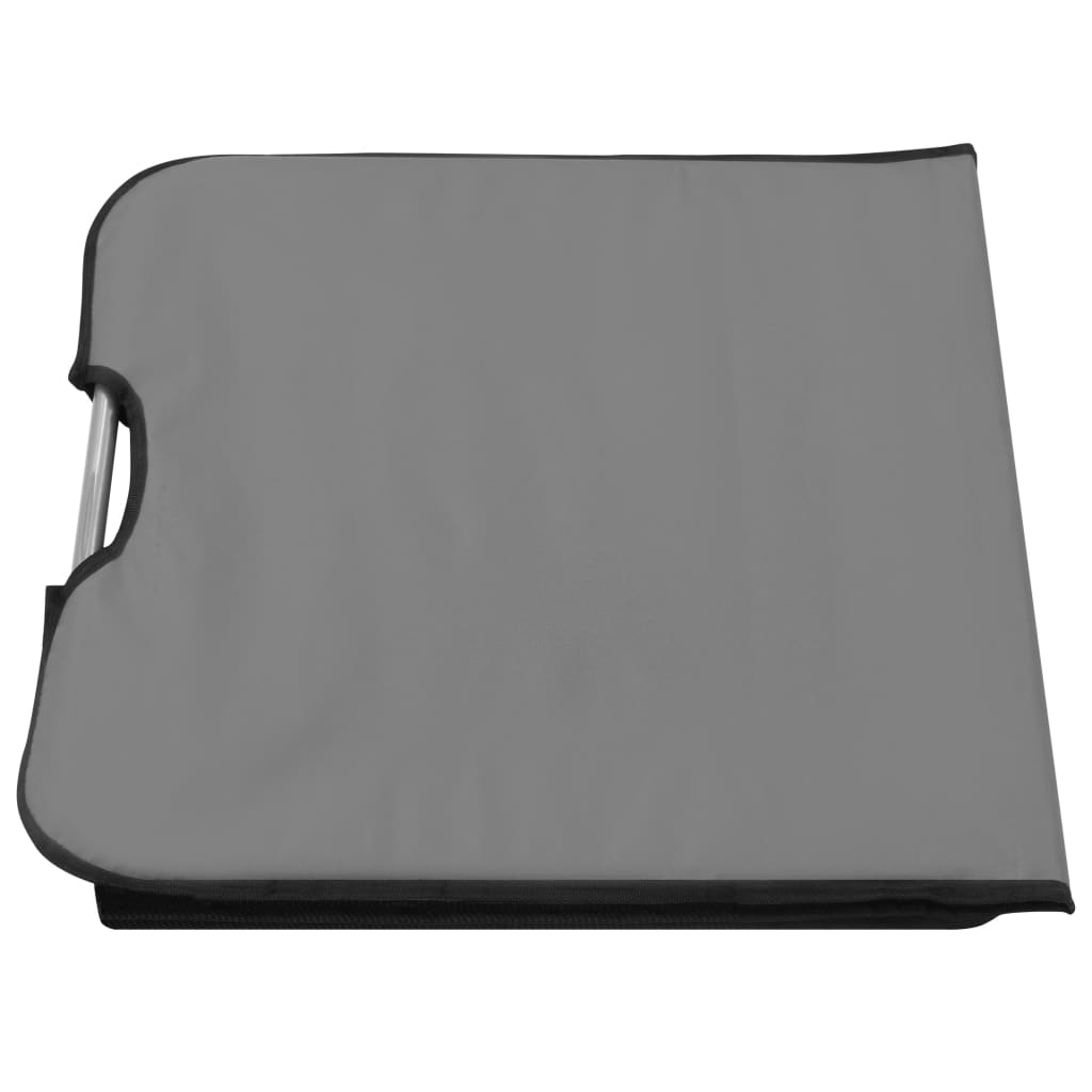 Folding Beach Mattresses 2 pcs Steel and Fabric Grey