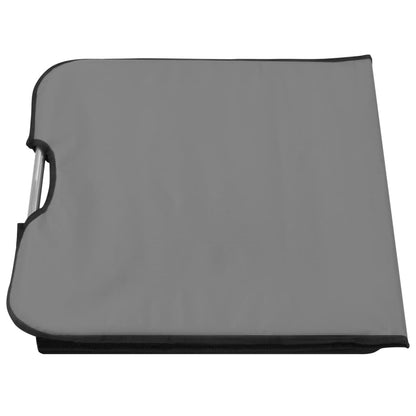 Folding Beach Mattresses 2 pcs Steel and Fabric Grey
