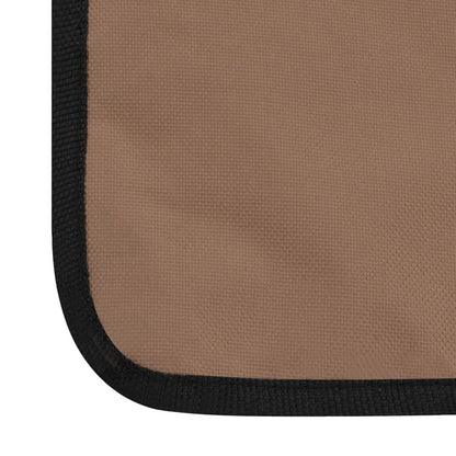 Folding Beach Mattresses 2 pcs Steel and Brown Fabric