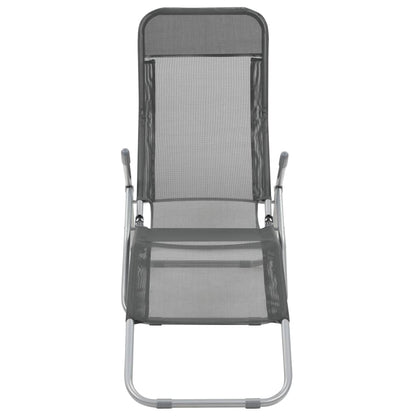 Folding sun loungers 2 pcs textilene anthracite