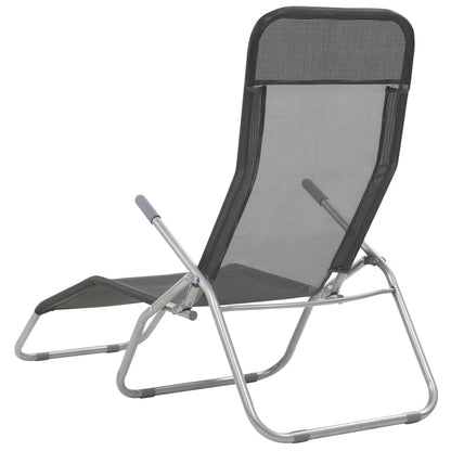 Folding sun loungers 2 pcs textilene anthracite