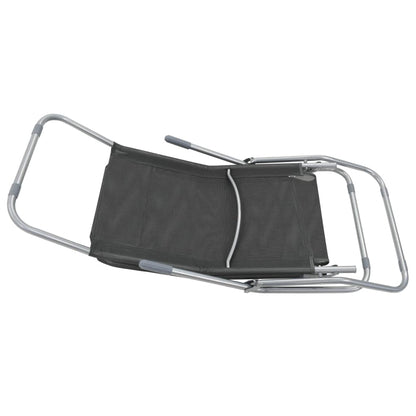 Folding sun loungers 2 pcs textilene anthracite