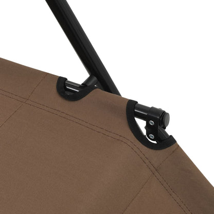 Folding sun loungers with footrest 2 pcs brown steel