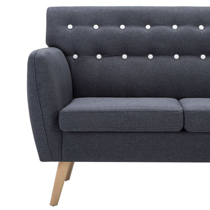 3-seater sofa with fabric upholstery 172x70x82cm dark grey