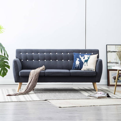 3-seater sofa with fabric upholstery 172x70x82cm dark grey