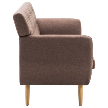 3-seater sofa with fabric upholstery 172x70x82 cm brown