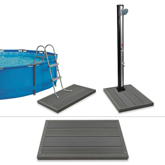 WPC solar shower platform/pool ladder