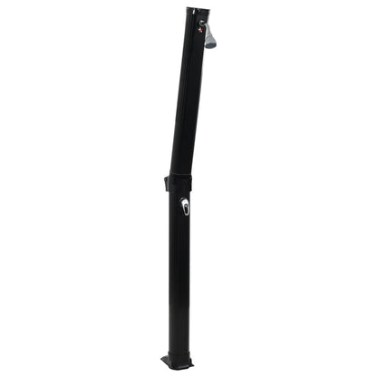Foldable solar shower 214 cm 23 L black