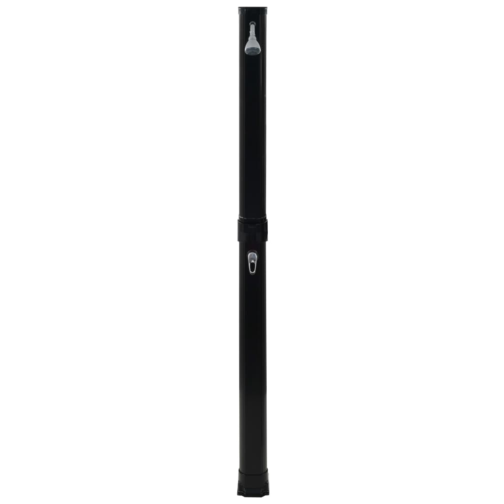 Foldable solar shower 214 cm 23 L black