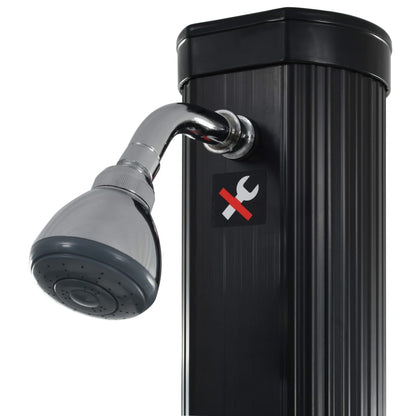 Foldable solar shower 214 cm 23 L black