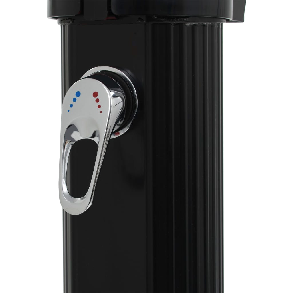 Foldable solar shower 214 cm 23 L black