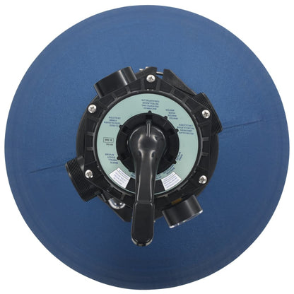 Sand filter for swimming pool with 6-position valve, blue, 560 mm