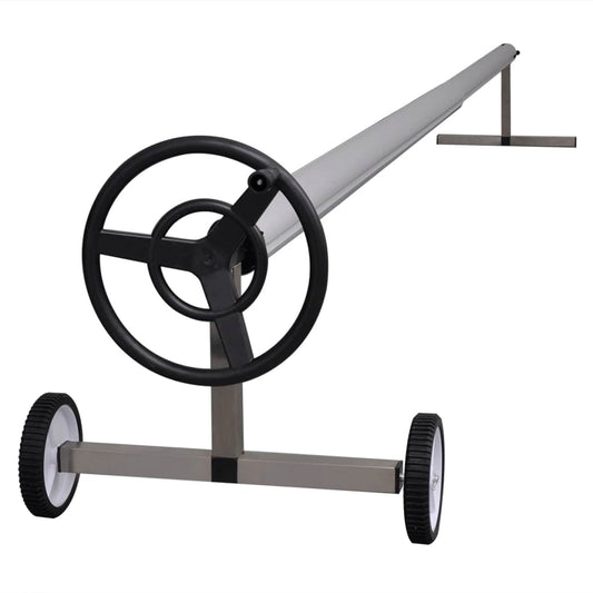 Enrolador para cobertura de piscina com base de aço inoxidável