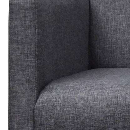 Padded cushion bench fabric/rubber tree dark gray