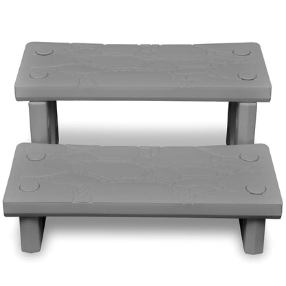 Degraus para spa, cinzentos