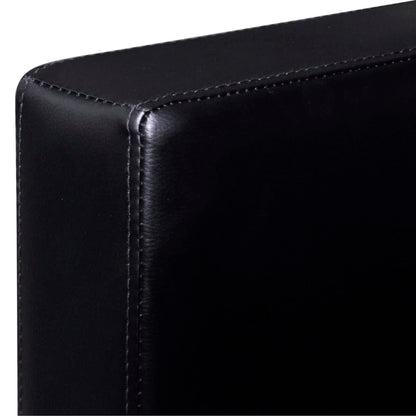 3 Seater Sectional Sofa in Black Faux Leather