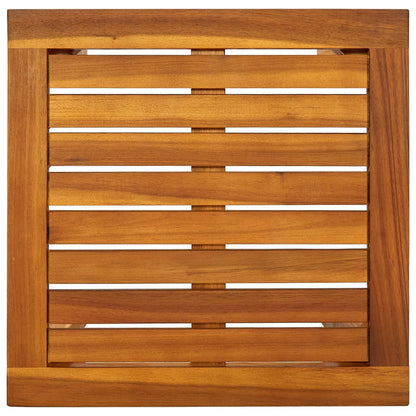 Espreguiçadeira com mesa madeira de acácia maciça e textilene