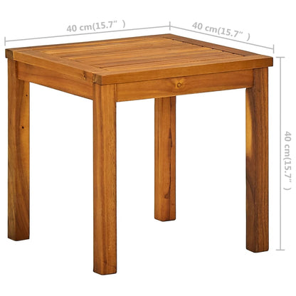 Espreguiçadeira com mesa madeira de acácia maciça e textilene