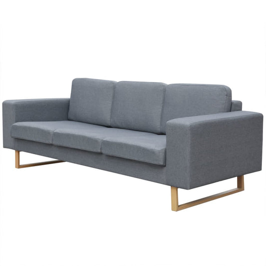3-seater sofa in light grey fabric