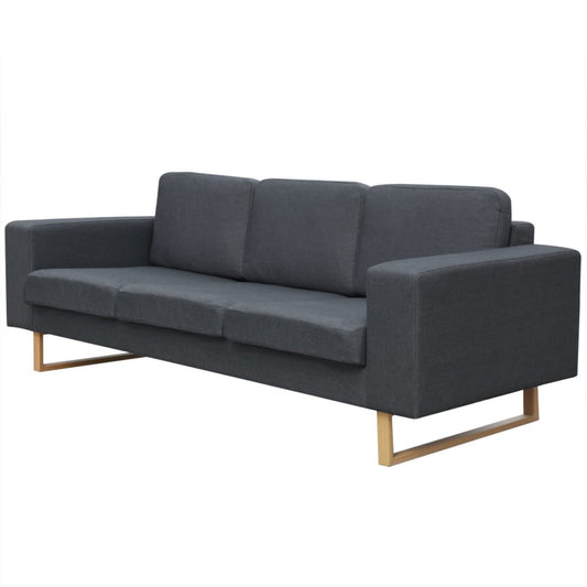 3-seater sofa in dark grey fabric