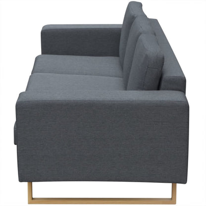 3-seater sofa in dark grey fabric