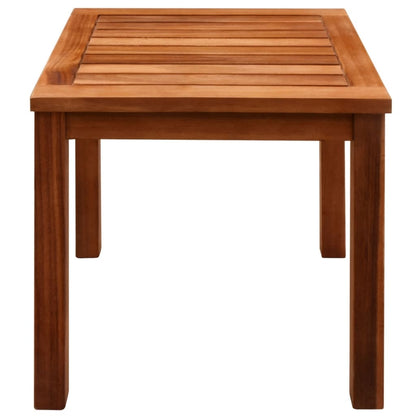 Sun loungers with table 2 pcs solid acacia and textilene