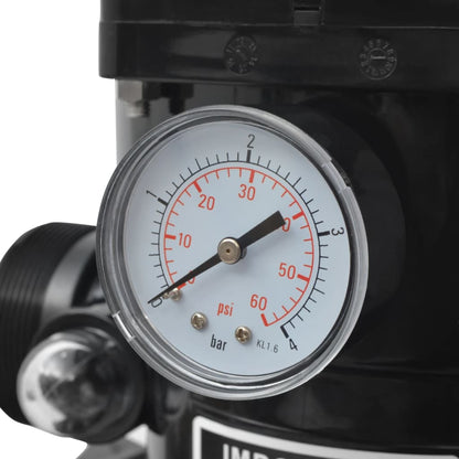Sand filter for swimming pool with 6-position valve, blue, 460 mm
