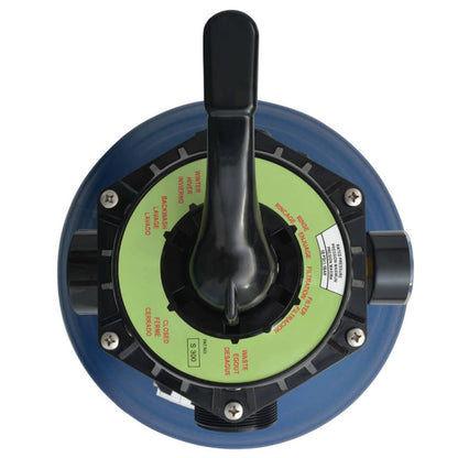 Sand filter for swimming pool with 6-position valve, blue, 460 mm