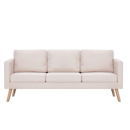 2 pcs conjunto de sofás tecido cor creme