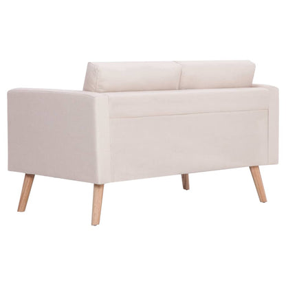 2 pcs conjunto de sofás tecido cor creme