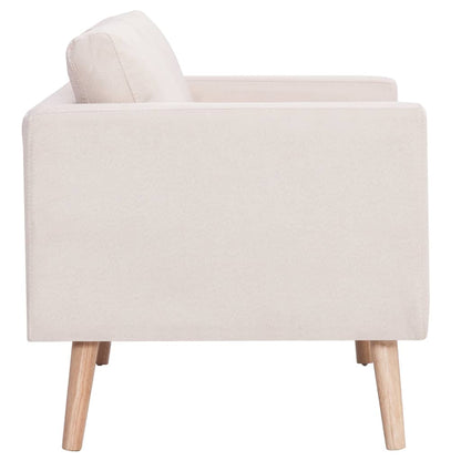 2 pcs conjunto de sofás tecido cor creme