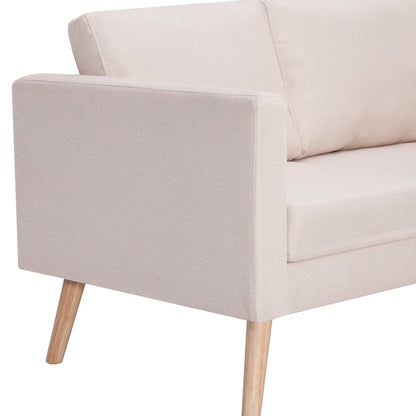 2 pcs conjunto de sofás tecido cor creme