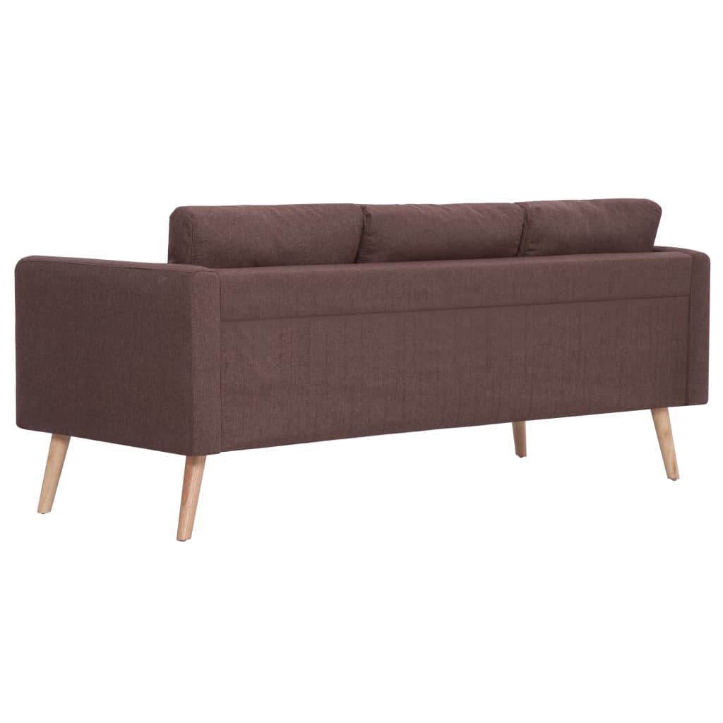 2 pcs brown fabric sofa set