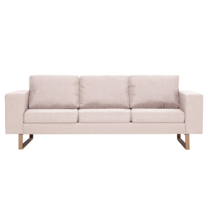 2 pcs cream color fabric sofa set