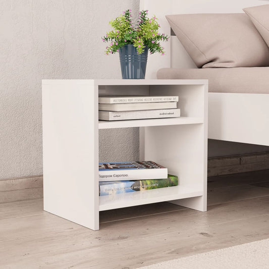 Bedside table 40x30x40 cm wood derivatives white