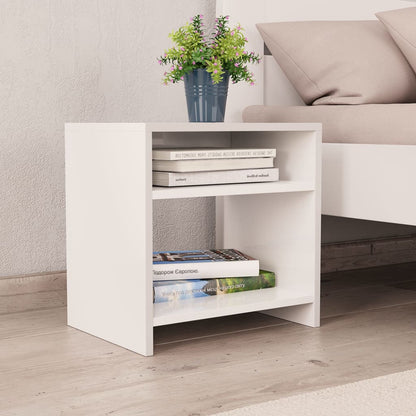 Bedside tables 2 pcs 40x30x40cm wood derivatives white