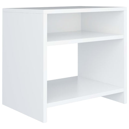 Bedside tables 2 pcs 40x30x40cm wood derivatives white
