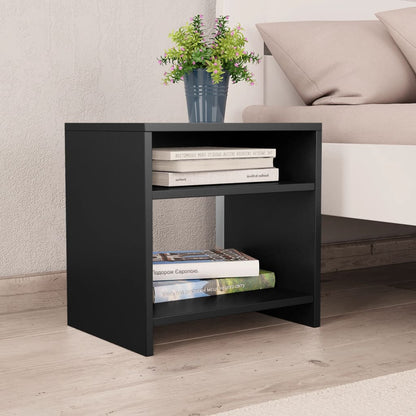 Bedside table 40x30x40 cm black wood derivatives