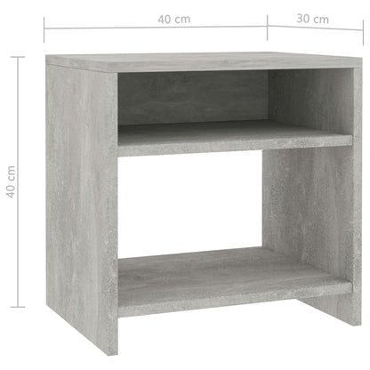Bedside table 40x30x40cm made of wood, cement grey
